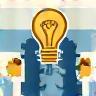 Strategy development icon showing planning and ideation